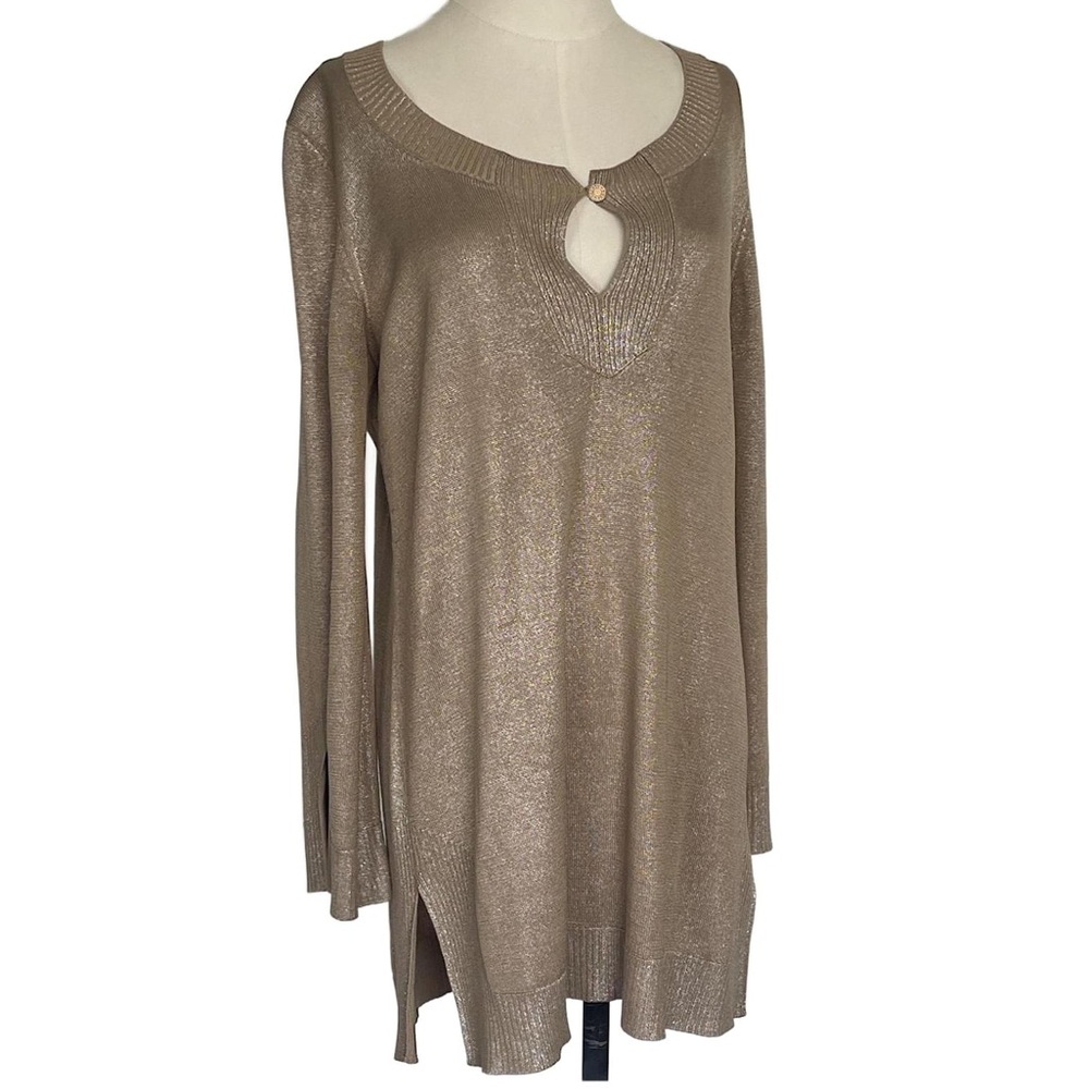 Hermès Silk Tunic Golden Metallic | M